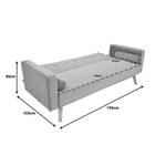 Καναπές-Κρεβάτι Success Pakoworld 3θέσιος Βελούδο Ύφασμα σε Μέντα Απόχρωση 190x80x84εκ