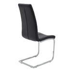 Καρέκλα Darrell Pakoworld pu Μαύρο-Βάση Χρωμίου 42x49x106εκ