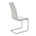 Καρέκλα Darrell Pakoworld pu Λευκό-Βάση Χρωμίου 42x49x106εκ