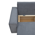 Γωνιακός Καναπές-Κρεβάτι Αναστρέψιμος Venzie Pakoworld Ύφασμα σε Γκρι Απόχρωση 283x214x83εκ