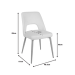 Καρέκλα Murde Pakoworld Μαύρο Βελούδο Ύφασμα και Μεταλλικά Πόδια σε Μαύρη Απόχρωση 48.5x61x89εκ