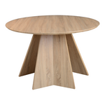 Τραπέζι Bibble Pakoworld mdf σε Φυσική Απόχρωση Φ120x76εκ