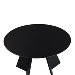 Τραπέζι Bibble Pakoworld mdf σε Μαύρη Απόχρωση Φ120x76εκ