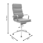 Καρέκλα Γραφείου Διευθυντή Tokyo Pakoworld pu Γκρι Antique