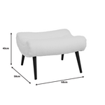 Σκαμπό - Υποπόδιο Silla Pakoworld Μπουκλέ Ύφασμα σε Σάπιο- Μήλο Απόχρωση 68x58x40εκ