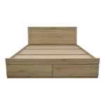 Κρεβάτι Olympus Pakoworld με Συρτάρι σε Φυσική Απόχρωση 140x200εκ