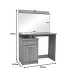 Κονσόλα Olympus Pakoworld με Καθρέπτη και Σκαμπό σε Φυσική Απόχρωση 90.5x39.5x75εκ