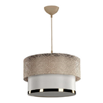 Φωτιστικό Οροφής pwl-1090 Pakoworld ε27 σε Λευκή-Χρυσή Απόχρωση Φ30x20εκ