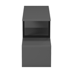 Έπιπλο Τηλεόρασης Lilant Pakoworld Μελαμίνης σε Γκρι Απόχρωση και Μαύρο Μέταλλο 110-160x30x45εκ