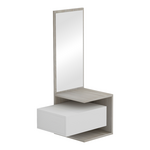 Tουαλέτα Κρεβατοκάμαρας Kendi Pakoworld Κρεμαστή με Καθρέπτη σε Λευκό-Sonoma Απόχρωση 49.1x31.3x90εκ