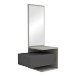 Τουαλέτα Κρεβατοκάμαρας Kendi Pakoworld Κρεμαστή με Καθρέπτη σε Γκρι-Sonoma Απόχρωση 49.1x31.3x90εκ