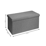 Σκαμπό-Μπαούλο Greatness Pakoworld Ύφασμα Μπεζ 76x38x38εκ