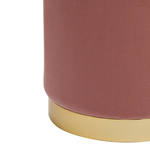 Σκαμπό Dash Pakoworld Βελούδο Σάπιο Μήλο-Χρυσό Φ35x35εκ