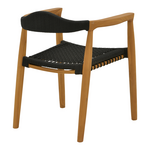 Τραπεζαρία 7τεμ. Ganny-Colen Pakoworld Teak Ξύλο σε Φυσική-Μαυρη Απόχρωση Φ150x75εκ