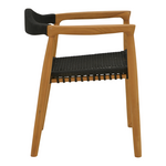 Τραπεζαρία 7τεμ. Ganny-Colen Pakoworld Teak Ξύλο σε Φυσική-Μαυρη Απόχρωση Φ150x75εκ