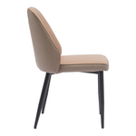 Καρέκλα Onyer Pakoworld Καφέ-Γκρι pu με Πόδι Μαύρο Μέταλλο 48x60x83εκ
