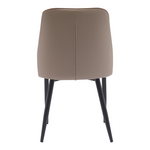 Καρέκλα Onyer Pakoworld Καφέ-Γκρι pu με Πόδι Μαύρο Μέταλλο 48x60x83εκ