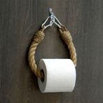 Κρεμάστρα - Χαρτοθήκη Τοίχου pwf-0226 Pakoworld Μεταλλική με Σχοινί 12x3x38εκ