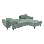 Kαναπές Κρεβάτι Τριθέσιος Αναστρέψιμος Settee Pakoworld Ύφασμα με Αποθηκευτικό Χώρο σε Μέντα Απόχρωση 286x204x93εκ
