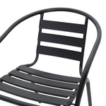 Πολυθρόνα Tade Pakoworld Στοιβαζόμενη Μέταλλο Μαύρο 54x62x74εκ