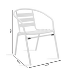 Πολυθρόνα Tade Pakoworld Στοιβαζόμενη Μέταλλο Μαύρο 54x62x74εκ