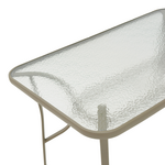 Τραπέζι Ensure Pakoworld Μέταλλο Σαμπανιζέ-Γυαλί 140x80x70εκ