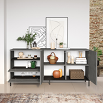 Μπουφές Evaluate Pakoworld Ανθρακί Antique-Wenge 170x46.5x75.5εκ