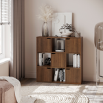 Βιβλιοθήκη Bookel Pakoworld σε Καρυδί Απόχρωση 88.5x27.5x89.3εκ