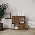 Βιβλιοθήκη Bookel Pakoworld σε Καρυδί Απόχρωση 59.6x27.5x60.4εκ