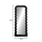 Καθρέπτης Maraya Inart Μαύρο pp 46x3.2x110εκ