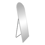 Καθρέπτης Lorens Inart Αλουμίνιο σε Ασημί-Μαύρη Απόχρωση 46x40x150εκ
