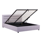 Κρεβάτι Molito Pakoworld Βελούδο σε Γκρι Απόχρωση με Αποθηκευτικό Χώρο160x200εκ