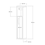 Ντουλάπι-Στήλη Μaretto Pakoworld σε Sonoma Απόχρωση 16x14x70εκ
