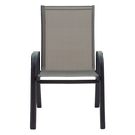 Πολυθρόνα Calan Pakoworld Μέταλλο Μαύρο-Textilene Μαύρο 55x75x90 εκ