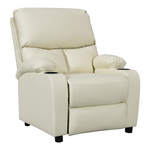 Πολυθρόνα Relax με Ποτηροθήκη Gartia Pakoworld pu σε Κρεμ Απόχρωση 79x94x102εκ