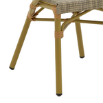 Πολυθρόνα Isaia Pakoworld Φυσικό Αλουμίνιο-Textilene Γκρι 57x57x83εκ