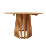 Τραπεζαρία Inca-Kenda Pakoworld σετ 5τεμ σε Φυσική-Μπεζ Απόχρωση Φ120x75εκ