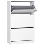 Παπουτσοθήκη Ανακλινόμενη Step 18 Ζεύγων Pakoworld σε Χρώμα Λευκό 73x26x119εκ