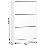 Παπουτσοθήκη Ανακλινόμενη Step 18 Ζεύγων Pakoworld σε Χρώμα Λευκό 73x26x119εκ