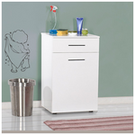 Ντουλάπι Μπάνιου Chad Pakoworld με Καλάθι Απλύτων Λευκό Gloss 52x38x83εκ