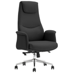 Καρέκλα Γραφείου Διευθυντή Rekter Pakoworld pu σε Μαύρη Απόχρωση 77x65x119-127εκ