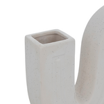 Βάζο Snaky Pakoworld Κεραμικό σε Λευκή Απόχρωση 25x5x21εκ