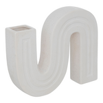 Βάζο Snaky Pakoworld Κεραμικό σε Λευκή Απόχρωση 25x5x21εκ