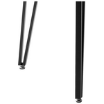 Τραπέζι Izzac Pakoworld Επιφάνεια mdf Καρυδί-Πόδι Μαύρο Μέταλλο 140x80x76εκ