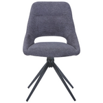 Καρέκλα Περιστρεφόμενη Luciano i Pakoworld σε Ανθρακί Ύφασμα-Πόδι Μεταλλικό Μαύρο 52.5x54x85εκ