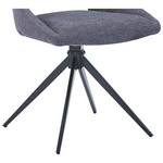 Καρέκλα Περιστρεφόμενη Luciano i Pakoworld σε Ανθρακί Ύφασμα-Πόδι Μεταλλικό Μαύρο 52.5x54x85εκ