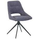 Καρέκλα Περιστρεφόμενη Luciano i Pakoworld σε Ανθρακί Ύφασμα-Πόδι Μεταλλικό Μαύρο 52.5x54x85εκ