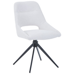 Καρέκλα Περιστρεφόμενη Luciano i Pakoworld σε Μπεζ Ύφασμα-Πόδι Μεταλλικό Μαύρο 52.5x54x85εκ