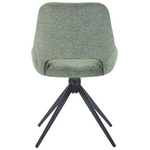 Καρέκλα Περιστρεφόμενη Luciano i Pakoworld σε Πράσινο Ύφασμα-Πόδι Μεταλλικό Μαύρο 52.5x54x85εκ