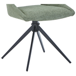 Καρέκλα Περιστρεφόμενη Luciano i Pakoworld σε Πράσινο Ύφασμα-Πόδι Μεταλλικό Μαύρο 52.5x54x85εκ